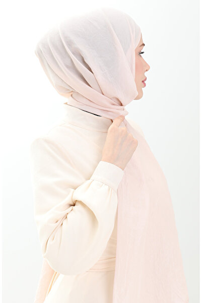 sefamerve Madame Mary French Voile Shawl 19099-25 Dark Beige