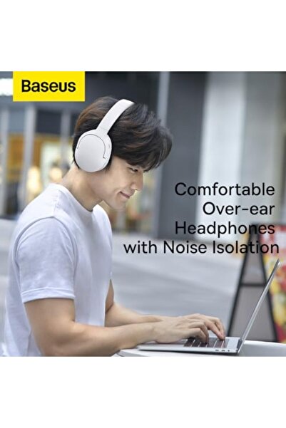 Baseus Encok Bluetooth Headphone Over Ear, D02 Pro Wireless Headphone With Soft Cushion & Foldable,