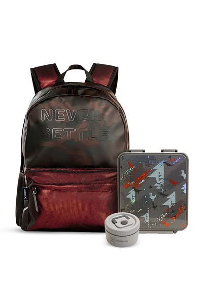Hydrobrew 18" Backpack w/ Bento Lunch Box-Brown