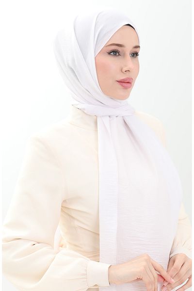 sefamerve Madame Mary French Voile Shawl 19099-24 Πούδρα