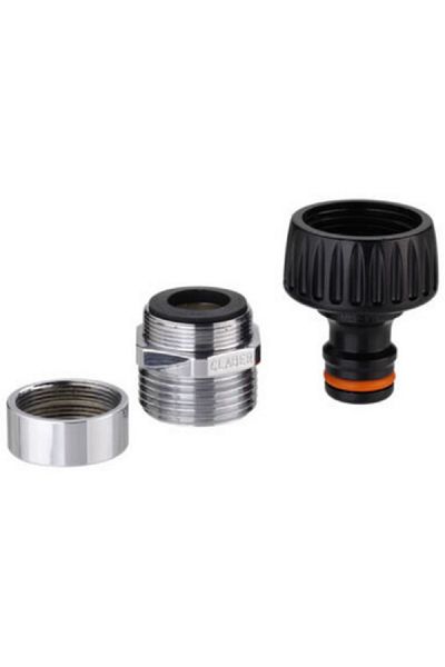 CLABER 3/4inch Tap Connector Black and Silver