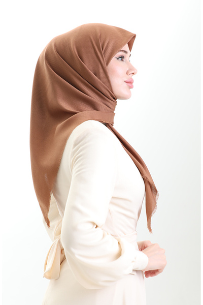 sefamerve Φουλάρι Koton Jacquard 90199-10 Γαλακτοκαφέ