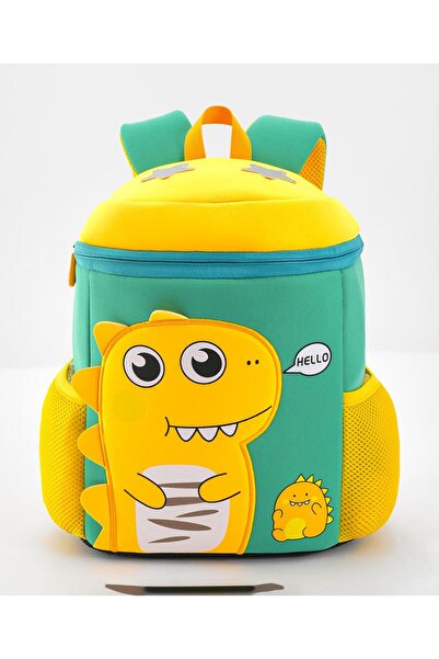 Bonfino حقيبة مدرسية مطبوعة بطبعة دينو من بونفينو، مع جيبين جانبيين لزجاجات ا...