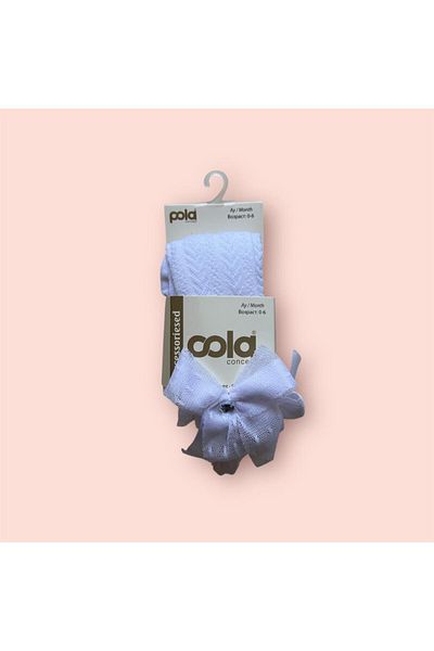 Pola Baby Accessory Cotton Pantyhose White No.1