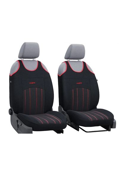 Metru Patrat Set 2 huse universale pentru scaune auto Comfort negru-roșu