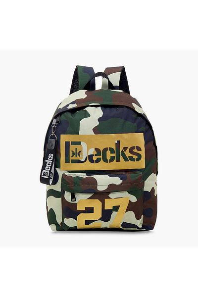 DECKS Juniors Camouflage Print Backpack and Pencil Pouch - 16 inches