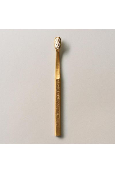 Aurezzi 24K Gold White White Medium Medium Toothbrush