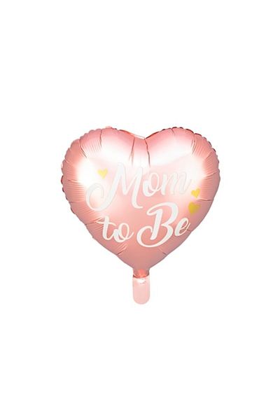 ideal STORE Balon Roz MOM TO BE IdealStore din folie lucioasa in Forma de Inima