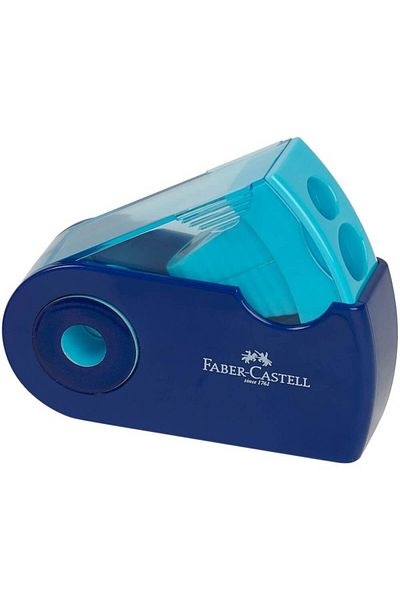 OEM Double Pencil Sharpener with Container Faber-Castell Sleeve Trend 2019, Blue