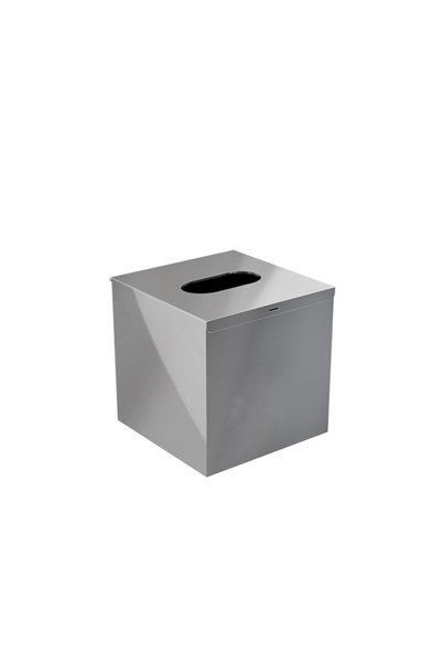 OMG Tissue Box, Square, 13Xh13Cm - Polished Stainless Steel