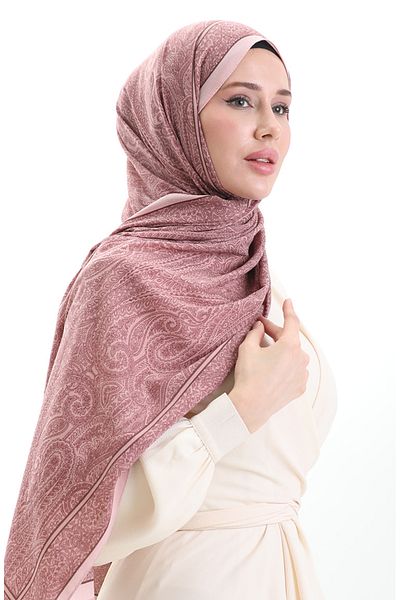 sefamerve Karaca Patterned Mio Crepe Shawl 82000-02 Πούδρα