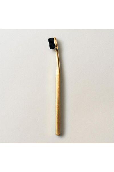 Aurezzi 24K Gold Black Black Medium Medium Toothbrush