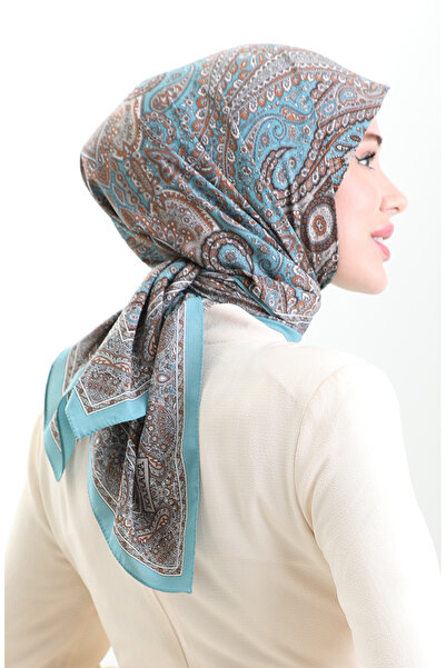 sefamerve Φουλάρι Karaca με σχέδιο Kupra 81093-06 Μπλε Γκρι