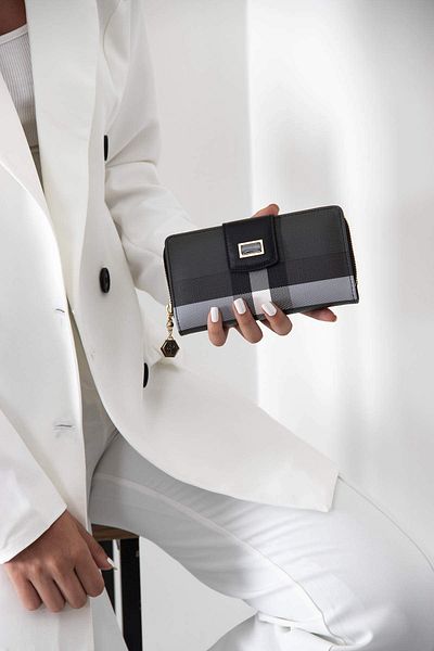 Silver Polo WALLET/PLAIDSilver Polo BLACK Wallet & Card Holder