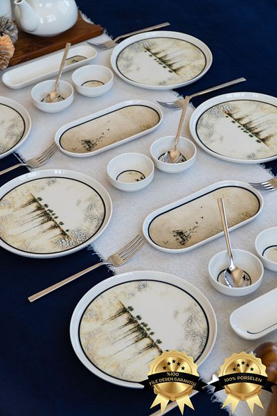 Farika Porselen Umut 6-Person 16-Piece Breakfast Set