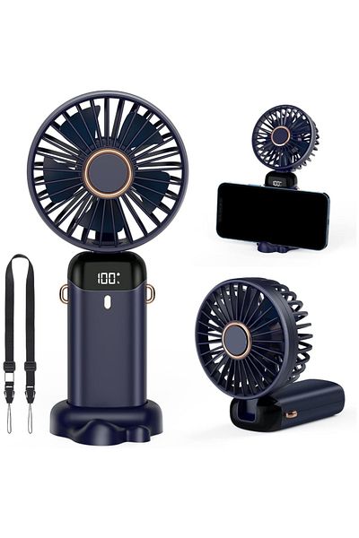 SprintMag Ventilator Portabil de Birou Mana Gat 3 trepte de viteza Acumulator Incarcare USB Suport Telefon