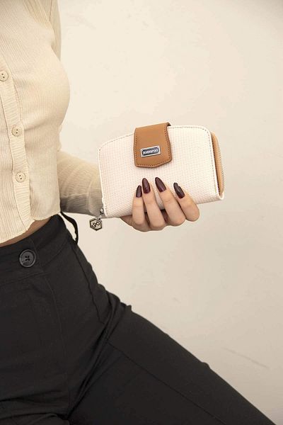 Silver Polo WALLET/SPORTSSilver Polo BEIGE Wallet & Card Holder