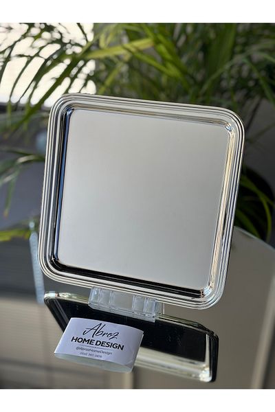 ABROZ HOME DESIGN Silver Square Coffee Tray with Sticks