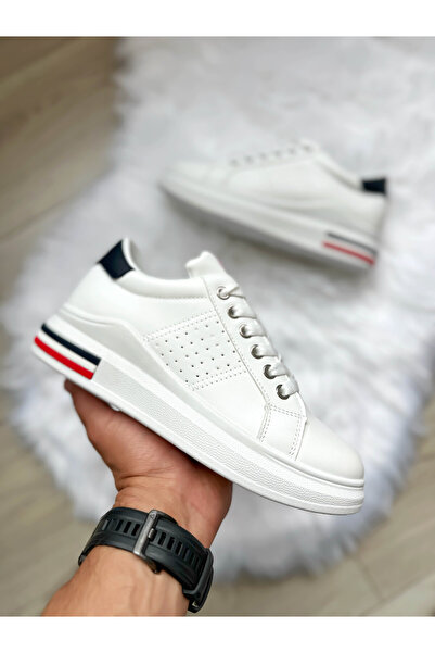 Casual Women's casual sneakers, made of eco-leather, JD185, White