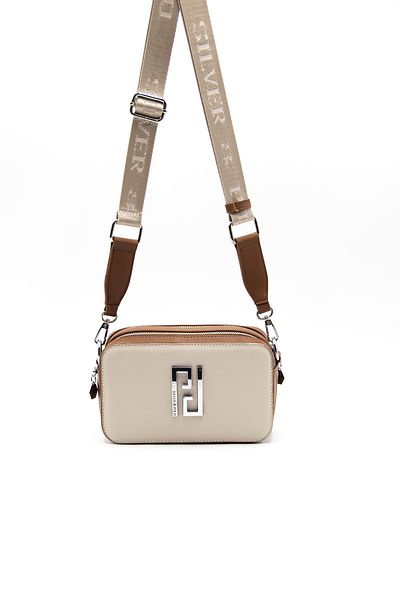 Silver Polo CROSS BAG/SKIN LEATHERSilver Polo BEIGE Cross Bag