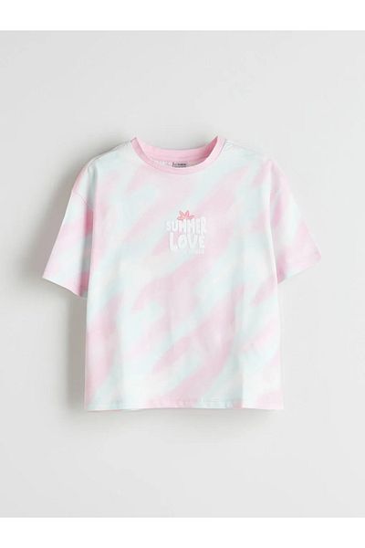 LC Waikiki - F9C - Mixed Printed Lcw Kids Mixed Crew Neck Girl's T-Shirt