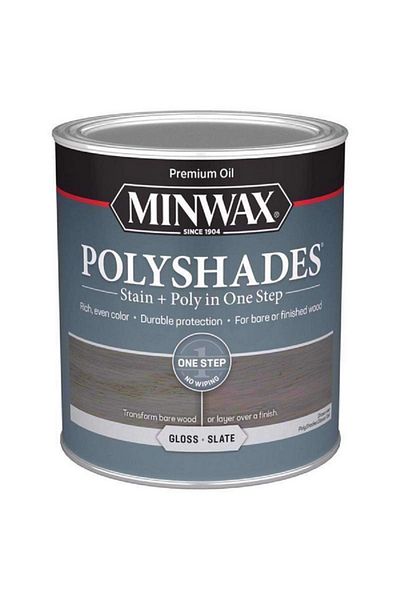 Minwax Polyshades One Step Stain and Polyurethane Finish Gloss Slate 1qt