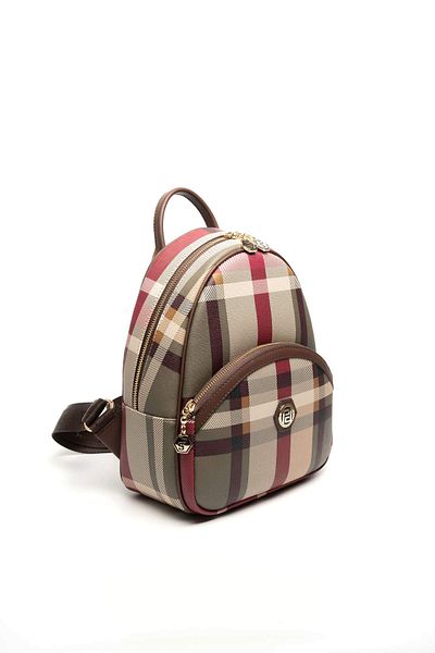 Silver Polo RUCSAC/CU LOGO PLAIDRucsac Polo argintiu maro