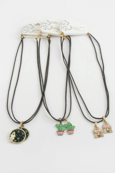 vistaglobal Mixed Friendship Necklaces (Pair Necklace)