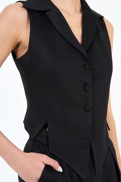 Lefon Women's Front Slit Detailed Sleeveless Vest 120612