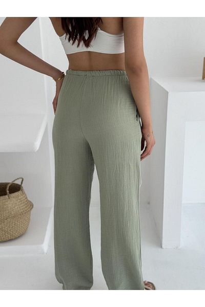 MODAMOR High Waist Tie-Waist Baggy Pants