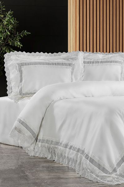 ZEBRA CASA Ophelia Lace Duvet Cover Set