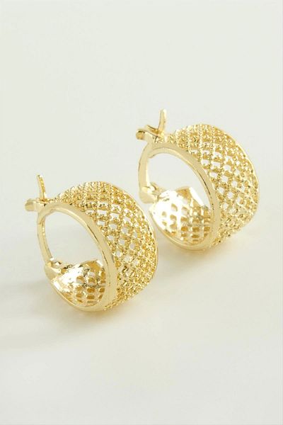 Enseb Mesh Interlocking Hoop Earrings