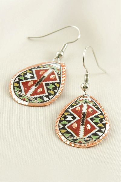 Enseb Drop Copper Earrings