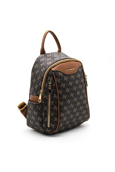 Silver Polo BACKPACK/LOGO PRINTEDSilver Polo BROWN YELLOW Backpack