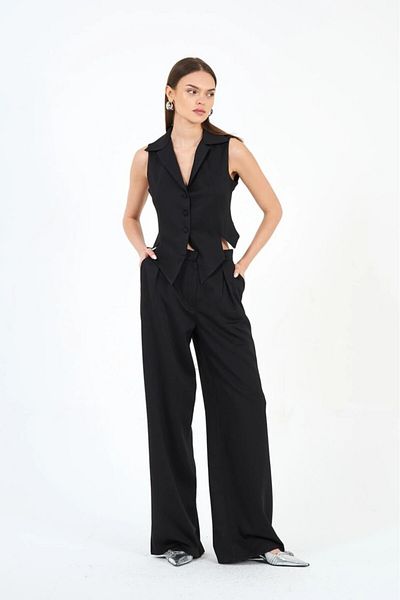 Lefon Women's Pleated Palazzo Pants W25S-Lf-031438