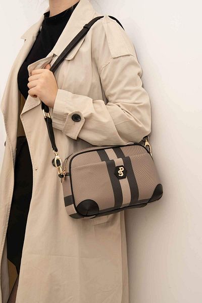 Silver Polo CROSS BAG/PLAIDSilver Polo BEIGE Cross Bag