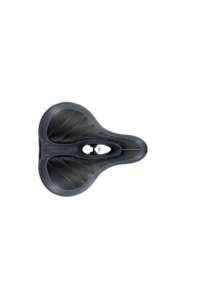 OEM Crazylynx ergonomic bicycle saddle, 24 x 20 x 14.5 cm, foam, PU leather, gel, black, gray