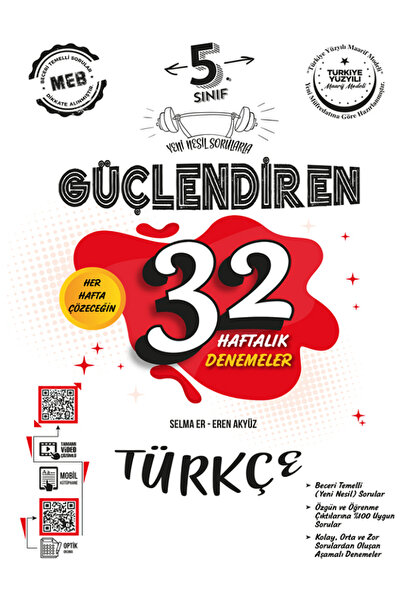 Evrensel İletişim Yayınları 5.Sınıf Ankara Güçlendiren Türkçe 32 Haftalık Den...