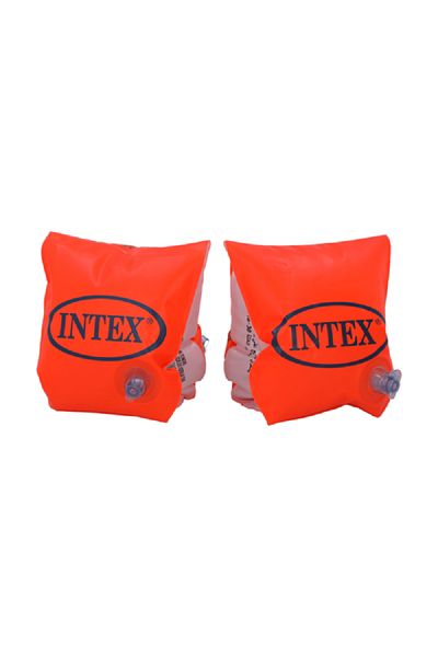 Intex حلقة ذراع قابلة للنفخ فاخرة عالية الجودة باللونين البرتقالي والأبيض
