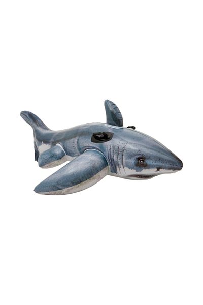 Intex PVC Inflatable Great Shark Ride-On with Sturdy Handles Grey