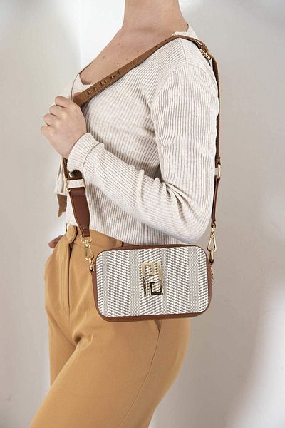 Silver Polo CROSS BAG/SKIN LEATHERSilver Polo BEIGE Cross Bag