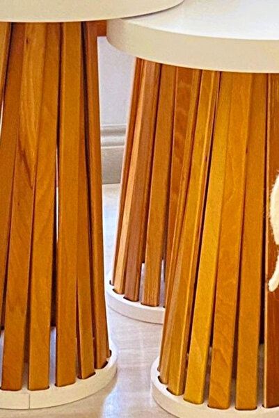 BebeK on For Weltwood Mantar 3’lü Zigon Sehpa 36mm %100 Mdf Üst Tabla, Bohem, Cilalı Kayın Çıtalı Gövde