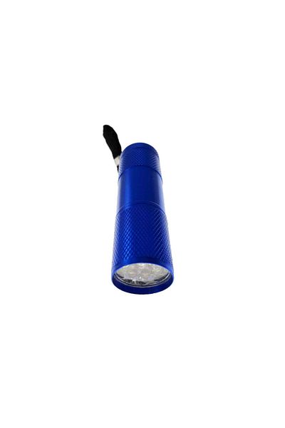 ESPERANZA Flashlight With 9 LEDs, Altair, Aluminum Body, Length 90mm, 3xaaa, Blue