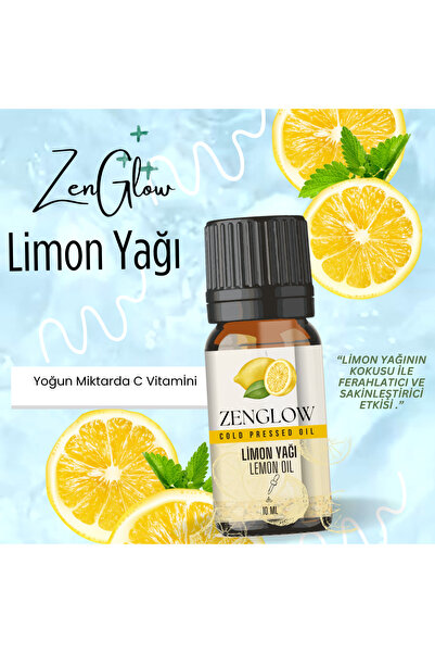 ZenGlow Limon Esansiyel Uçucu Yağı 10 ml- %100 Saf ve Doğal ''DOĞAL KENE KOVU...
