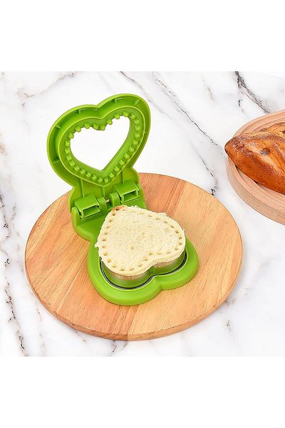 Generic Heart-Shaped Sandwich Cutter and Sealer, Uncrustable Maker, Assorted Colours