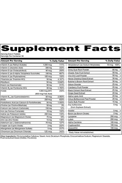 Rule 1 Women’s Train Daily Multivitamin, 60 Tabs, 30 Servings