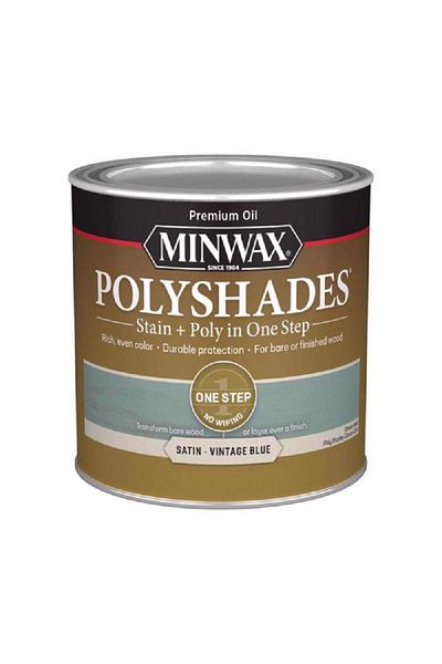 Minwax Polyshades One Step Wood Stain and Polyurethane Finish Satin Vintage Blue