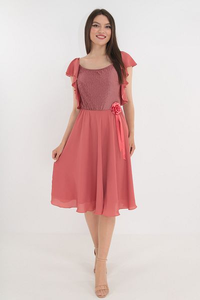 Vanessa Line RO Pink cloche dress with satin rose