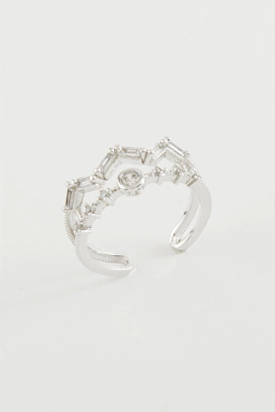 Eco Lounge Zigzag Zircon Stone Ring