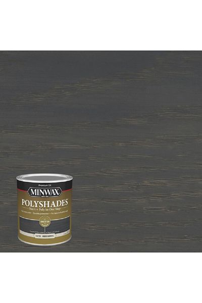 Minwax Polyshades Oil-Based One Step Stain and Polyurethane Finish Satin Aged Barrel 1qt